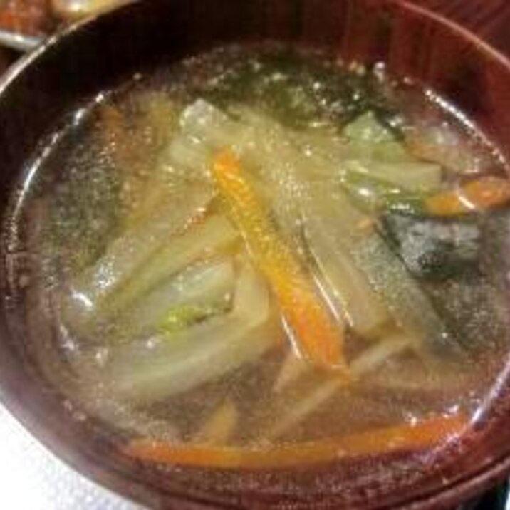 しょうがたっぷり　中華スープ